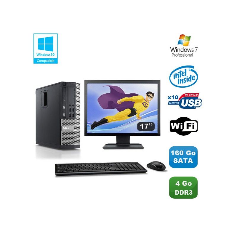 Dell Optiplex 790 SFF Desktop PC - Pentium G840, 2.8GHz, 4GB RAM, 160GB HDD, WiFi, Windows 7 Pro
