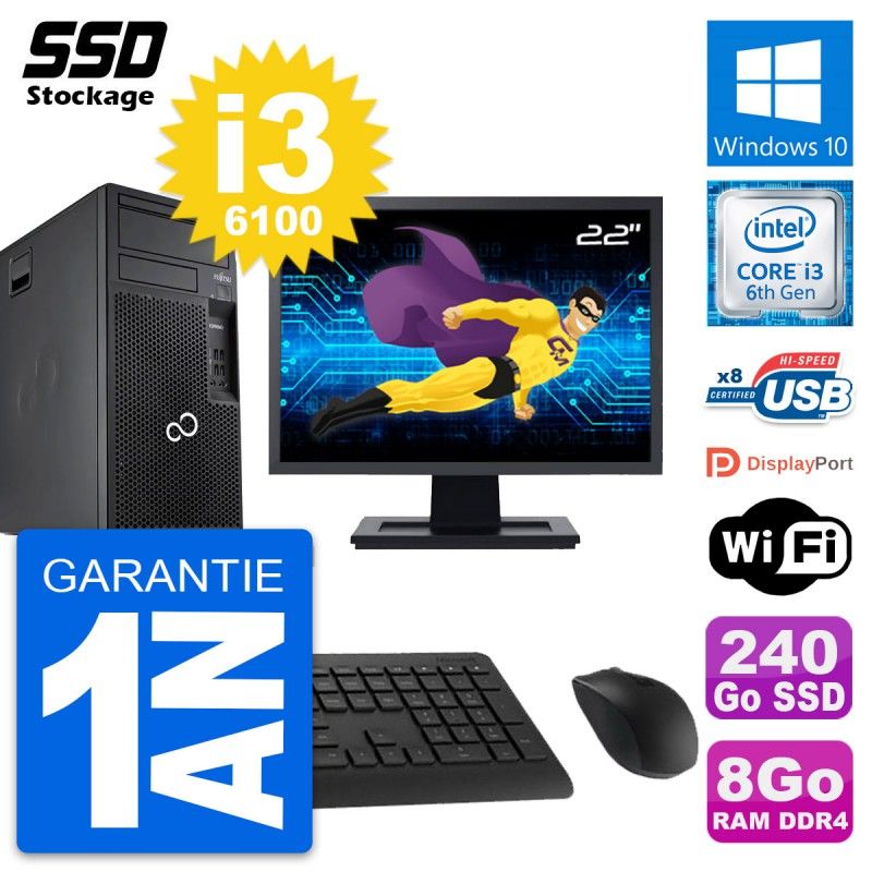 Fujitsu P557 MT 22-inch Core i3 Laptop - 8GB RAM, 240GB SSD, Windows 10, WiFi