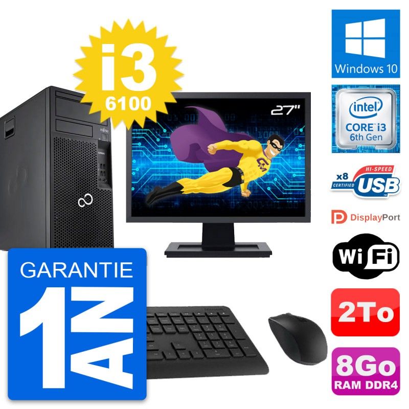 Fujitsu P557 27" All-in-One PC - Intel i3, 8GB RAM, 2TB Storage, Windows 10