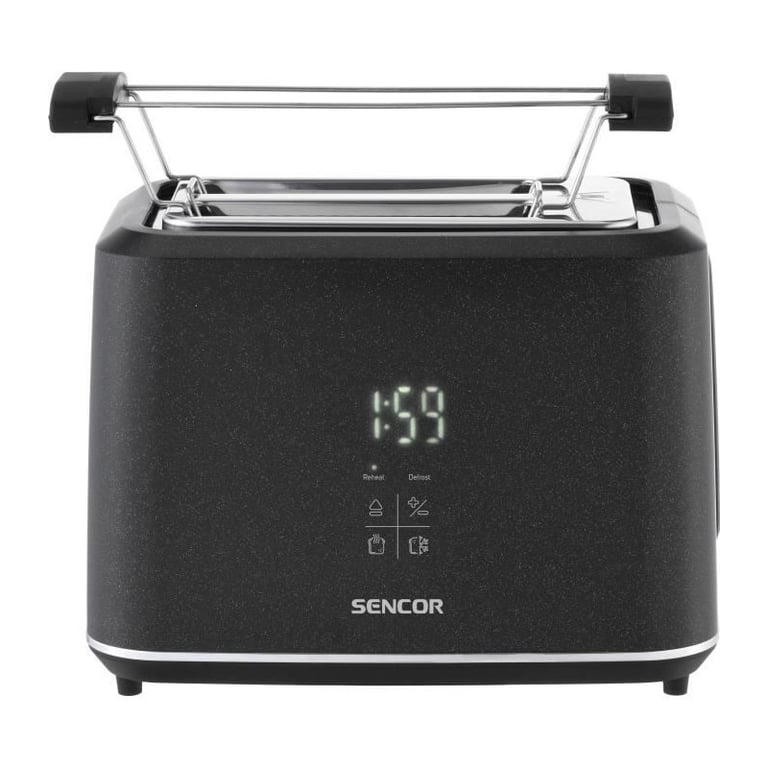 Tostadora Sencor STS 0600BK - 2 ranuras, Pantalla LED táctil, Negro