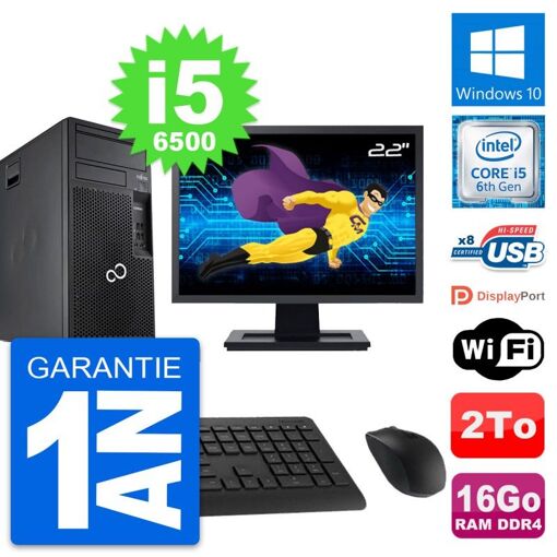 Fujitsu P557 22-inch All-in-One PC - Intel i5, 16GB RAM, 2TB Storage, Windows 10, WiFi