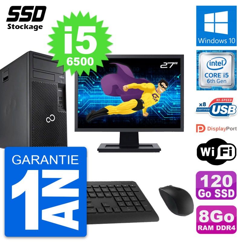 Fujitsu P557 MT 27" Core i5-6500 8GB RAM 120GB SSD Windows 10 Laptop
