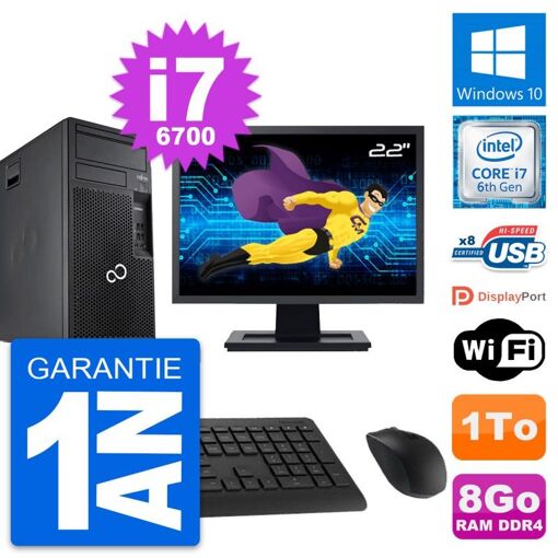 PC Todo en Uno Fujitsu P557 de 22 Pulgadas - Intel i7-6700, 8GB de RAM, 1TB HDD, Windows 10