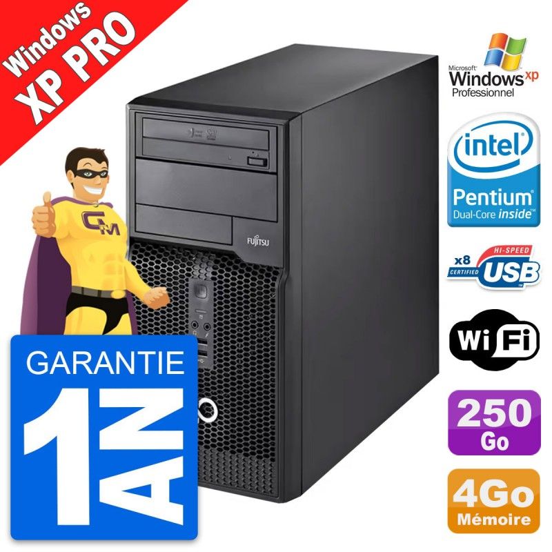 Fujitsu Esprimo P510 MT Desktop PC - Intel G2020, 4GB RAM, 250GB HDD, Windows XP Pro