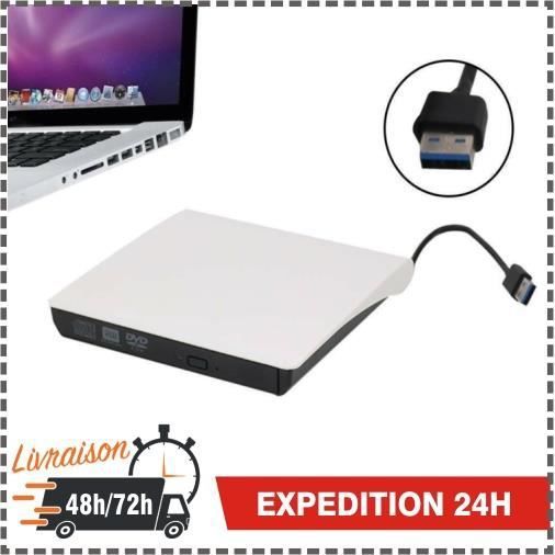 Grabador y lector de DVD/CD externo ISONIX - Unidad portátil ultra delgada