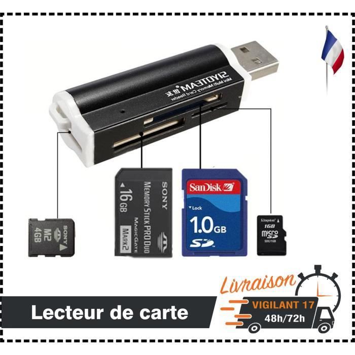 ISONIX Multi-Card Slot USB Reader (Micro SD, MMC, SDHC) - Black