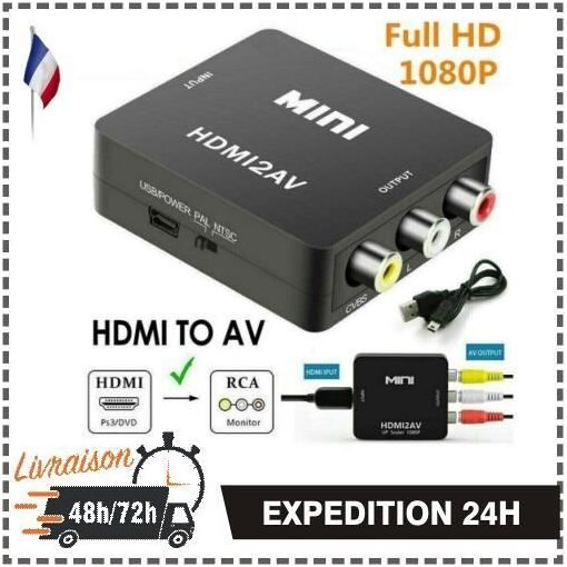 Adaptateur ISONIX mini HDMI vers RCA