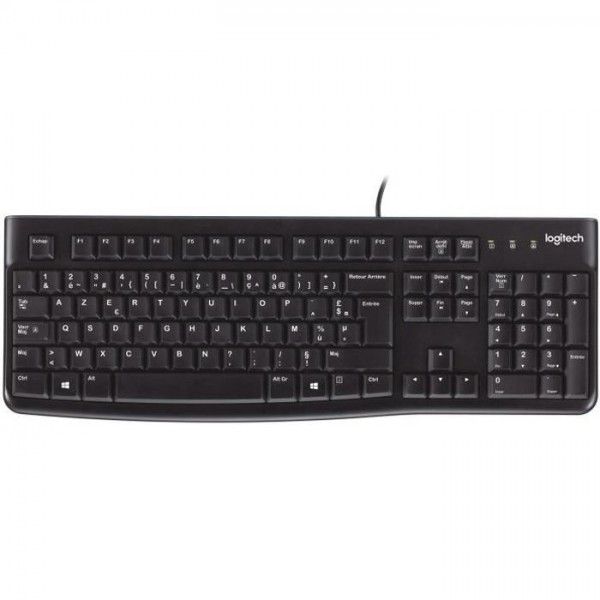 Clavier filaire Logitech K120 Business - AZERTY - Noir