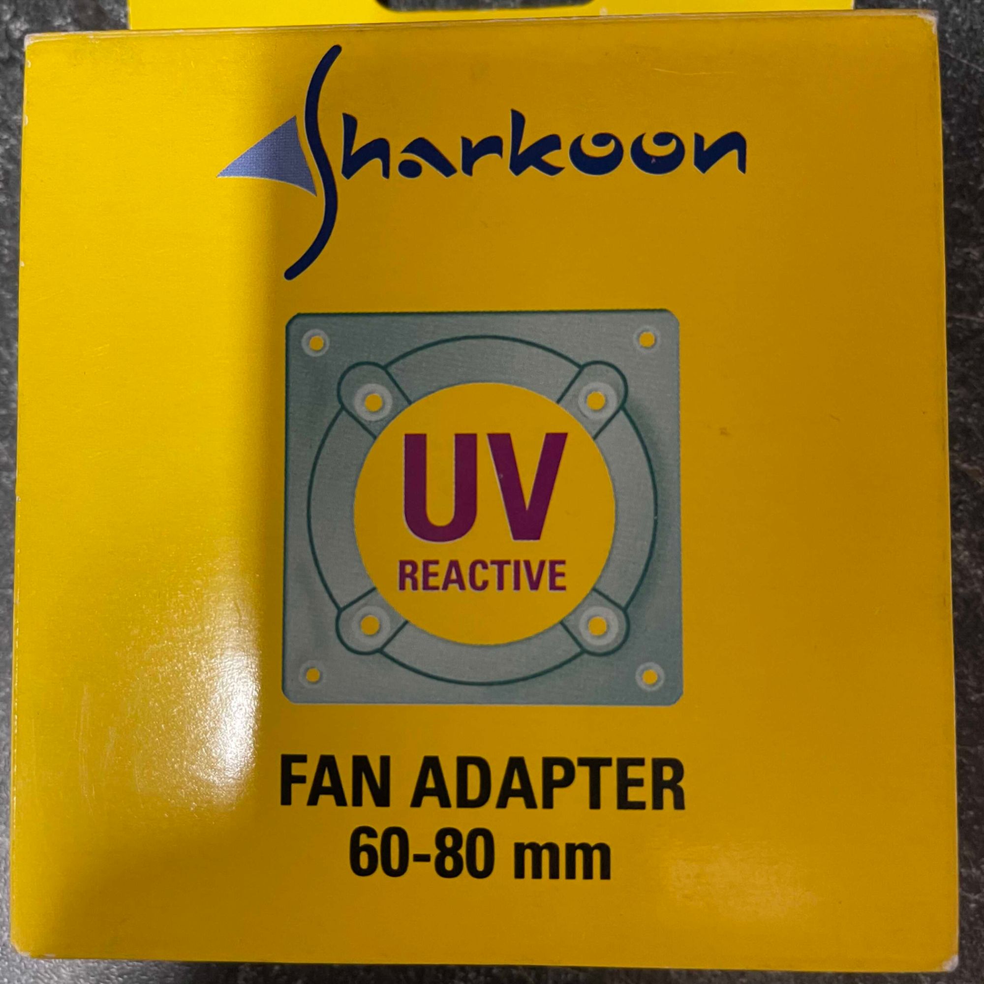 Sharkoon Fan Adapter - 60-80mm Reactive UV Green Fan