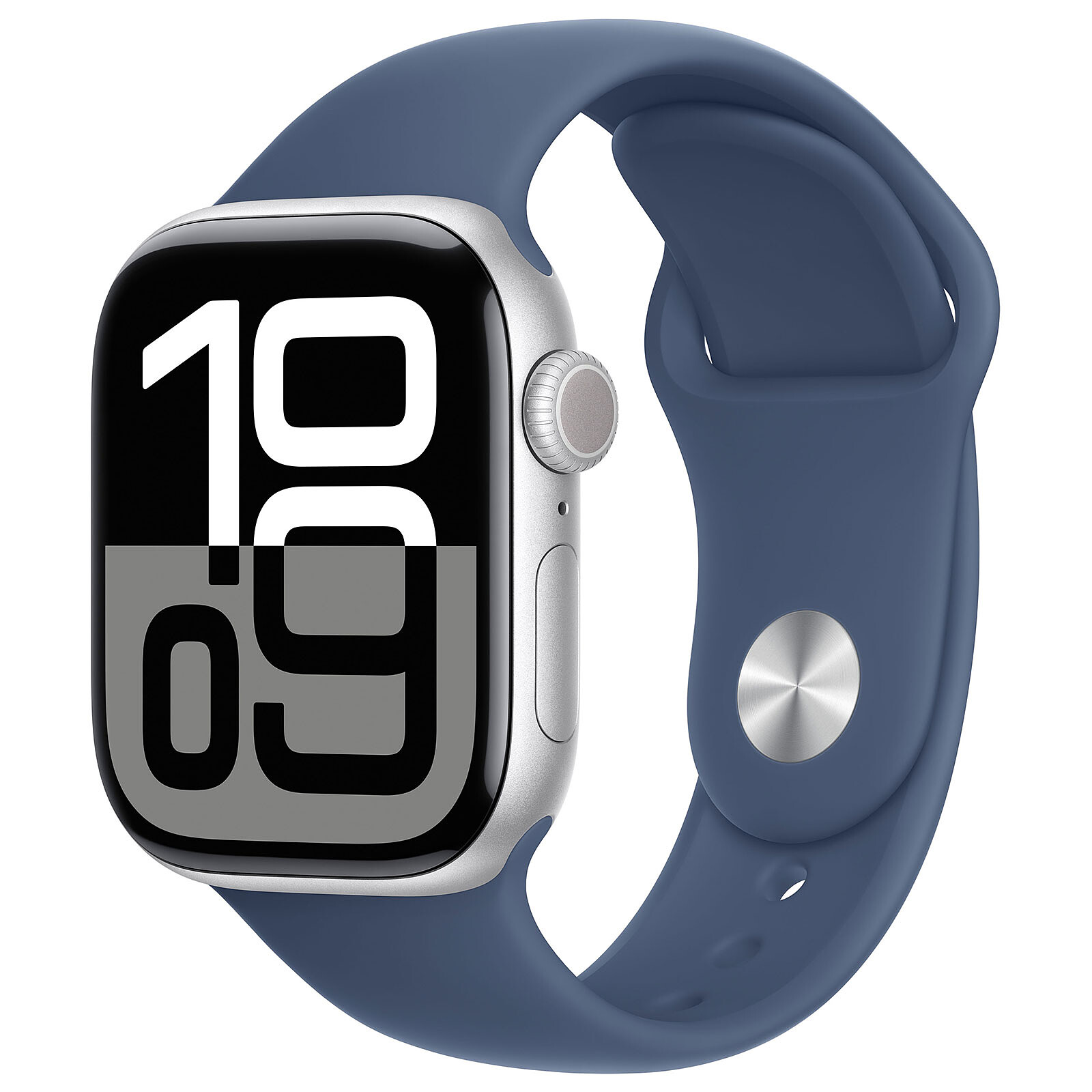 Apple Watch Series 10 GPS + Cellular 42 mm Aluminium Silver Sport Denim Band S/M