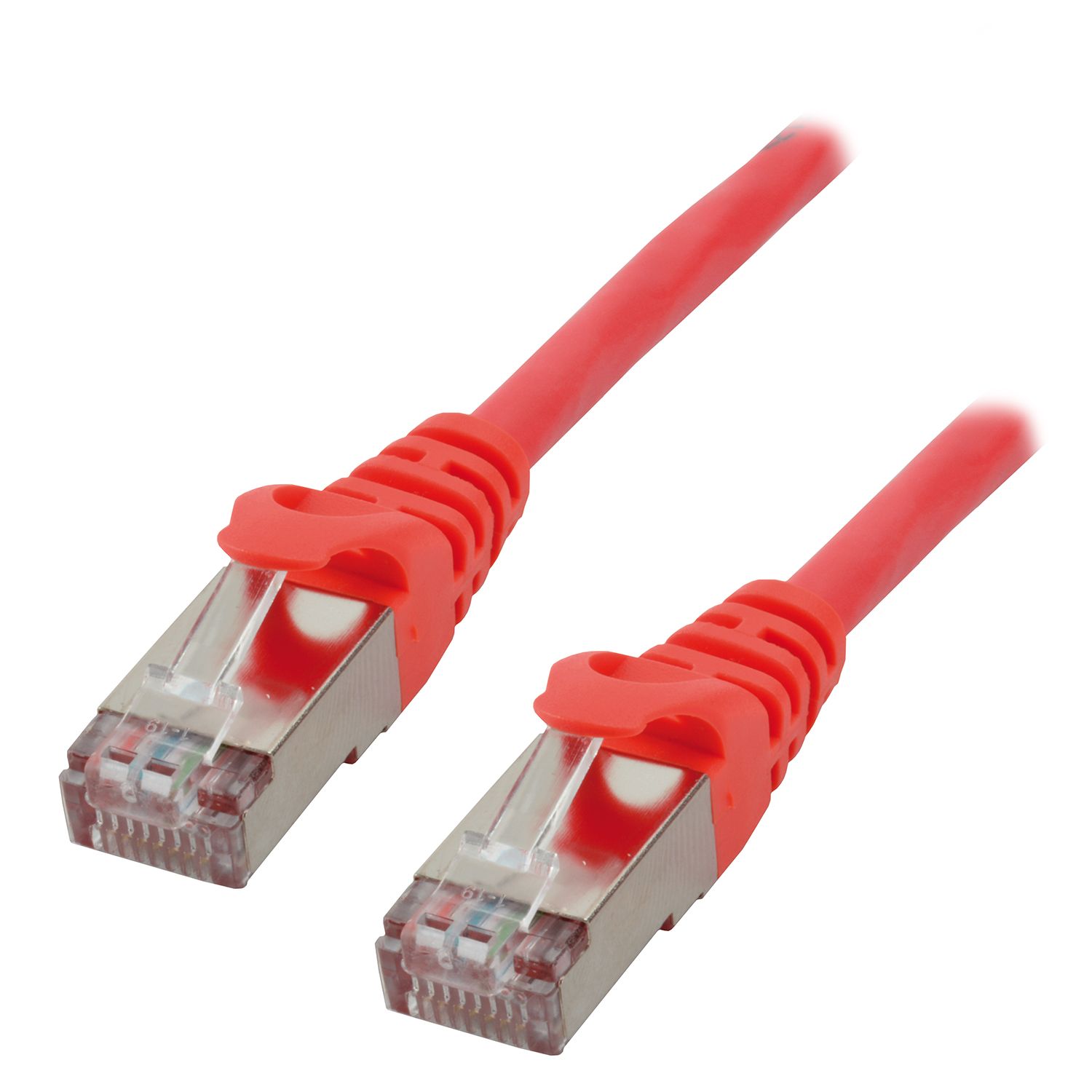 MCL Samar RJ-45 to RJ-45 Cable - 15m - SFTP Cat 6a - Halogen-free, Molded, Straight - Red