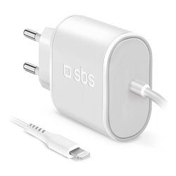 Cargador de pared USB 64 con cable Lightning - Blanco (TETRLHSTD89)