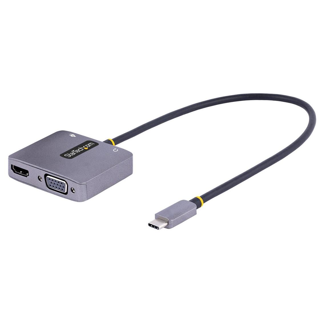 Adaptador StarTech USB C a HDMI VGA, 4K60Hz, Audio 3.5mm, 100W PD