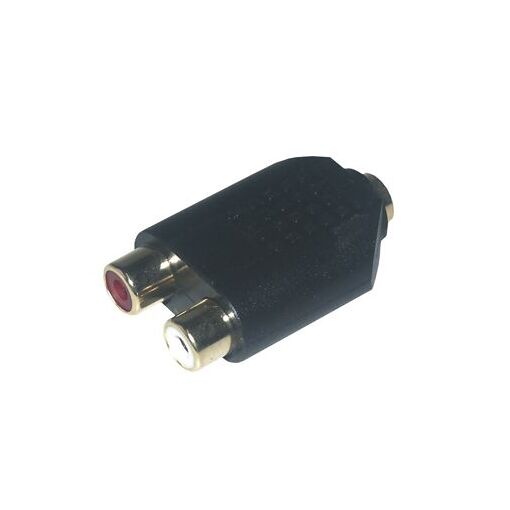Adaptateur audio MCL Samar - 2 Femelles RCA vers mini-prise stéréo 3,5 mm femelle