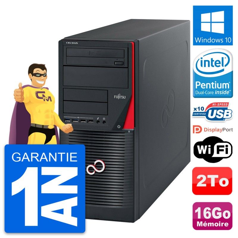 Fujitsu Celsius W530 MT - Intel G3220, 16GB RAM, 2TB HDD, Windows 10