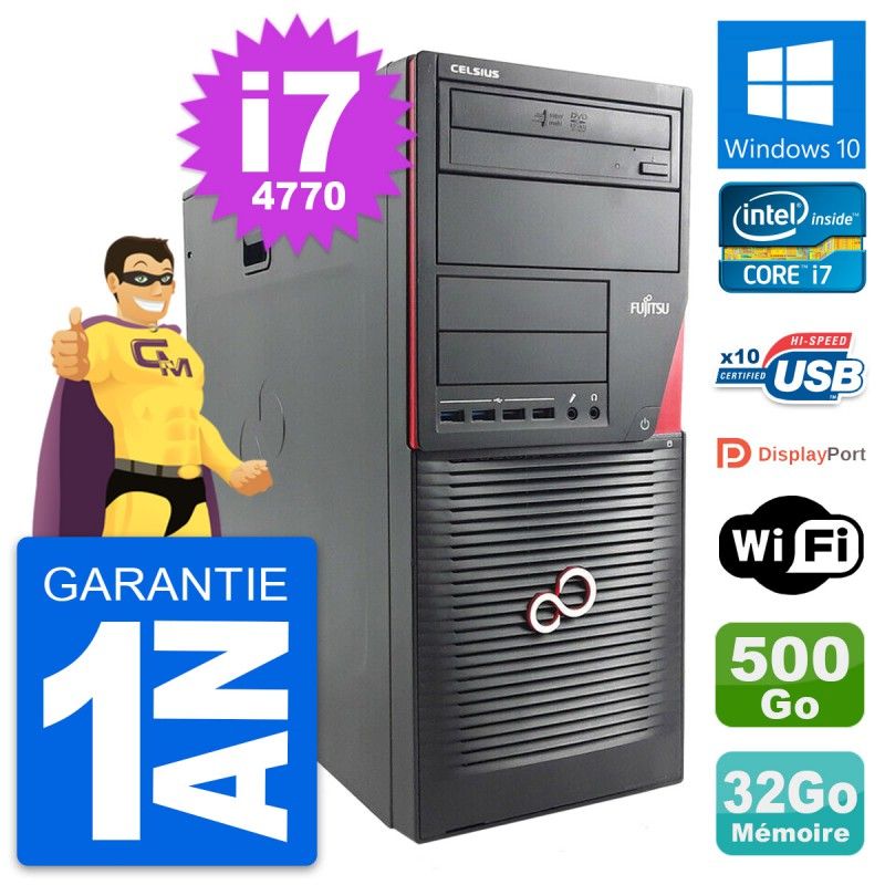 Fujitsu Celsius W530 Core i7 Laptop - 32GB RAM, 500GB HDD, Windows 10