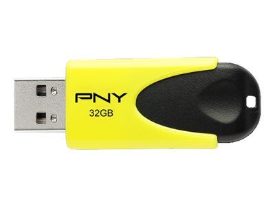 PNY N1 Attaché USB Drive - 32GB - USB 2.0 - Yellow