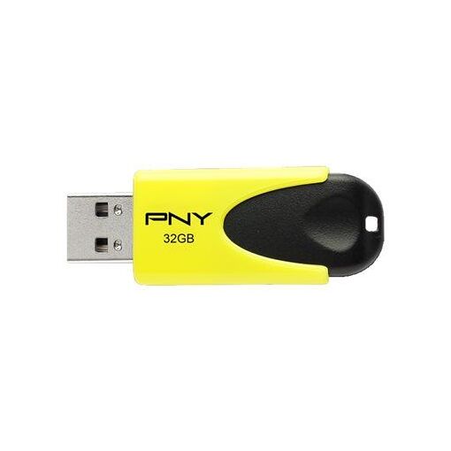 PNY N1 Attaché USB Drive - 32GB - USB 2.0 - Yellow