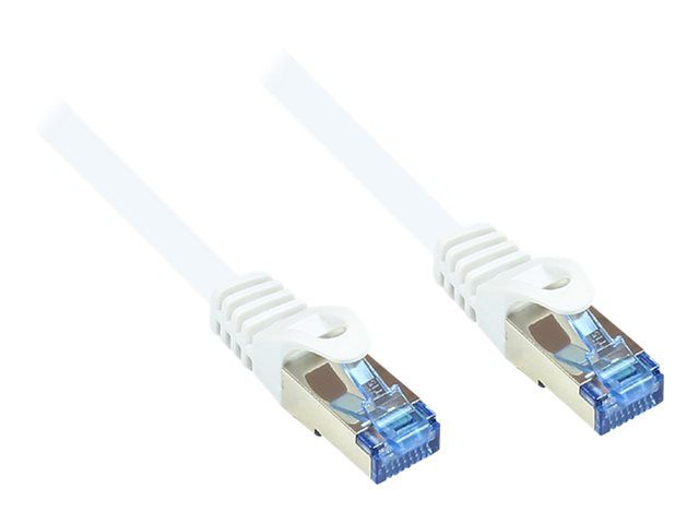 Câble ALCASA RJ-45 - 50 cm, Cat6a, SFTP, Blanc
