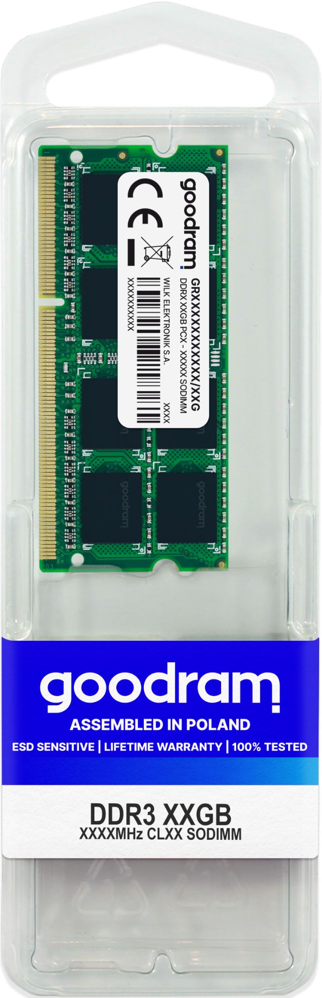 Goodram 8GB DDR3 SO-DIMM Memory Module 1x8GB 1600MHz (GR1600S364L11/8G)