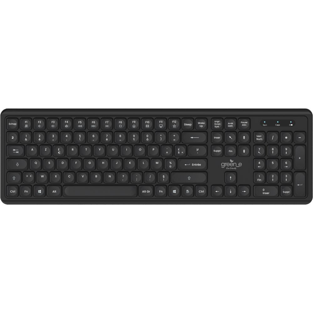 GREEN E Wireless Eco USB-A Keyboard - Black