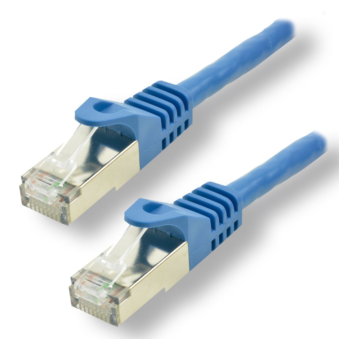 MCL RJ-45 (M) to RJ-45 (M) Cable - 5m - 6.2mm - SFTP - CAT 7 - Halogen-Free, Molded, Hookless - Blue