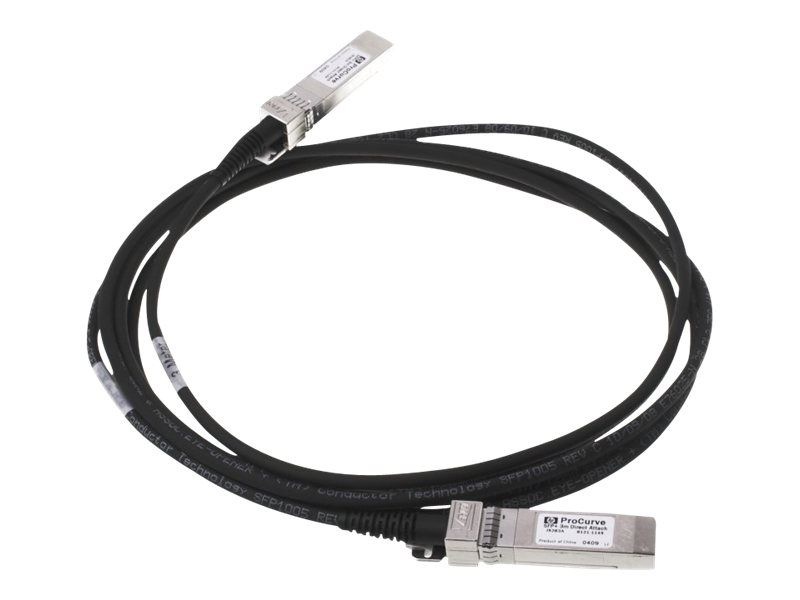 HP 10-GbE Direct Attach Cable - Network Cable - XFP to SFP+ - 3m - for HPE 6120G/XG Blade Switch, D2D4324 Capacity Upgrade; HP Aruba 5406 zl