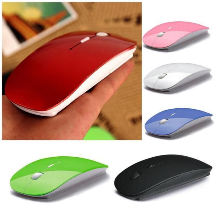 Happyhomy Wireless Optical Mouse 2.4G Ultra-Thin Receiver for Laptop and Desktop PC