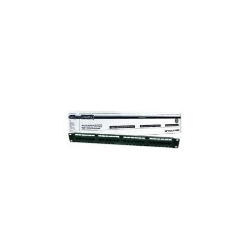 Digitus 19" Patch Panel, Cat. 6, Class E, 24x RJ45, Black