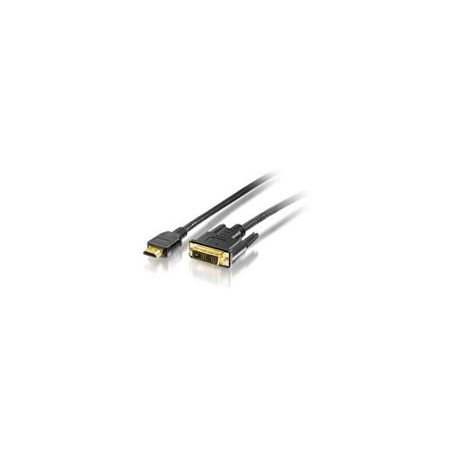 Câble adaptateur Digital Data Communications HDMI vers DVI-D - 2 m - Blindage triple - Noir