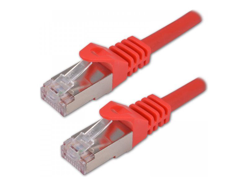 MCL SAMAR RJ-45 (M) to RJ-45 (M) Cable - 20m, 6.2mm, SFTP, CAT 7, Halogen & Hook Free - Red