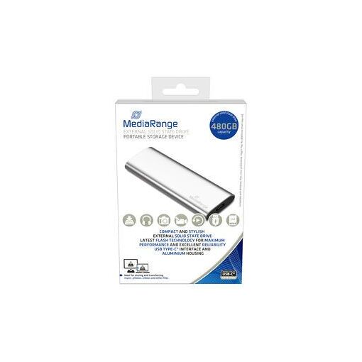 MediaRange SSD Portable Drive - 480GB - USB 3.2 Gen 2 (USB-C)