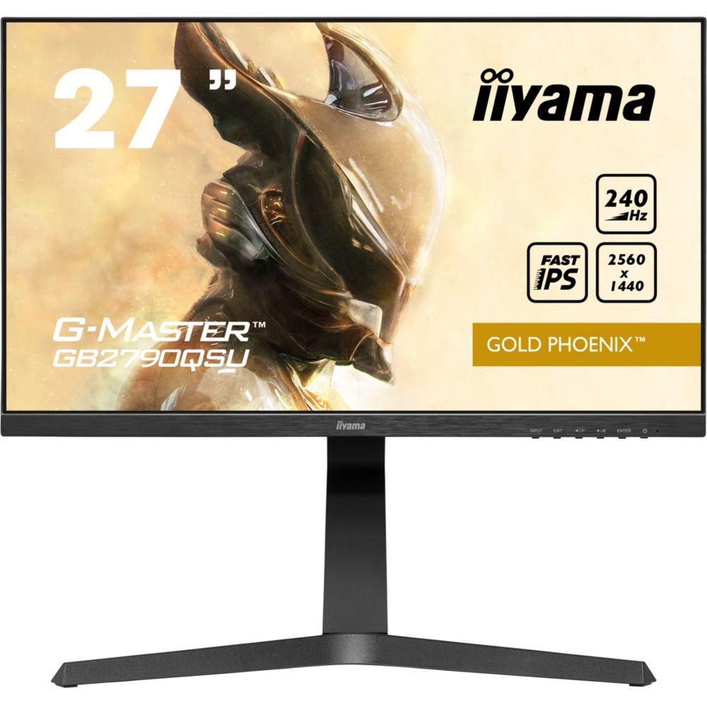 iiyama G-Master GB2790QSU-B1 - 27" LED Monitor - WQHD 2560x1440 @ 240Hz - IPS - 400 cd/m² - 1ms Response Time - HDMI, DisplayPort - Speakers - Black, Mat