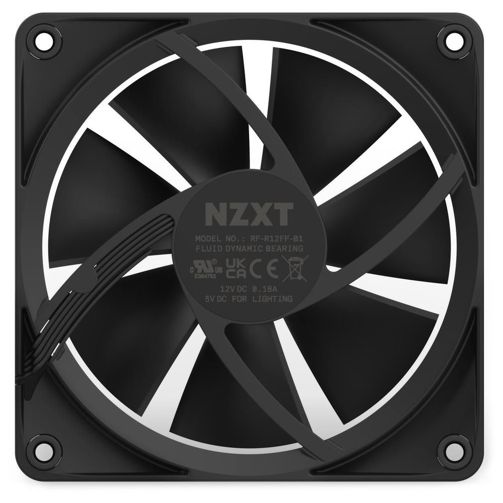 NZXT F120 RGB Computer Case Fan 12cm Black 1 Piece(s)