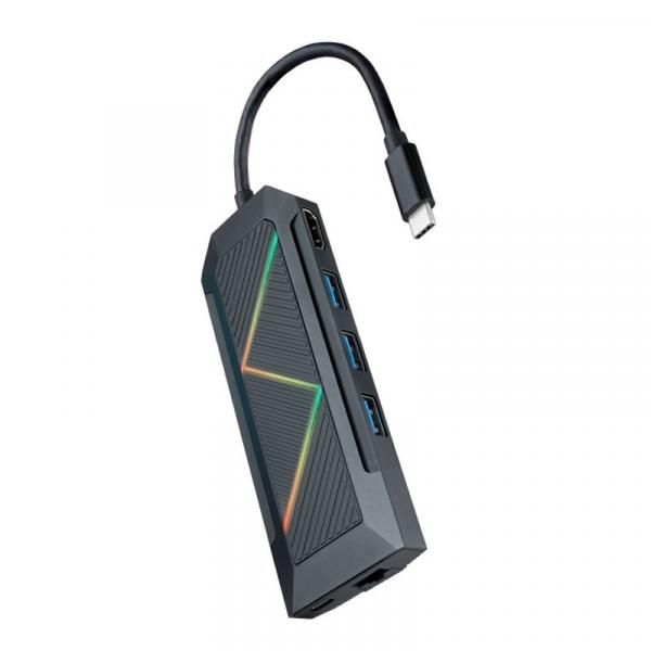 Nano Cable 10.16.0801 Docking Station with USB 3.2 Gen 1 (3.1 Gen 1) Type-C, Black