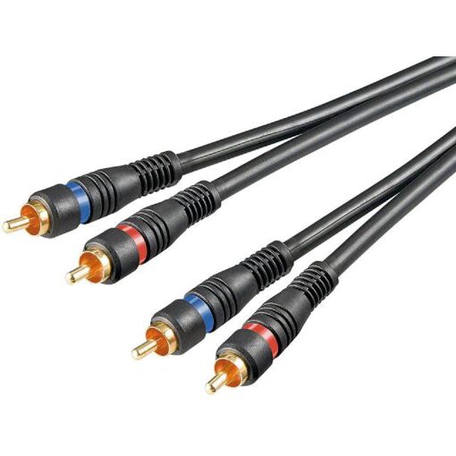 Goobay 2xRCA Audio Cable 1.5m M/M (Black)