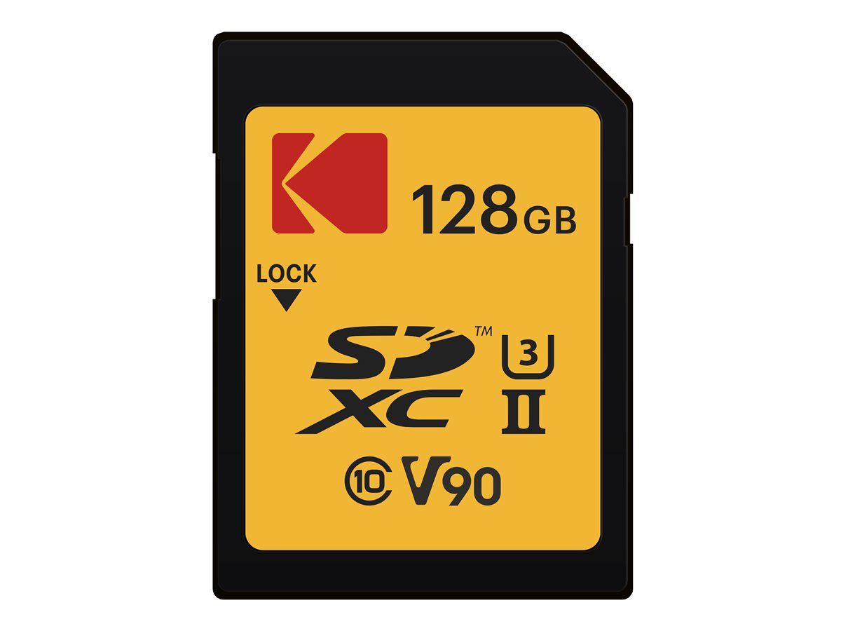 Kodak ULTRA PRO Flash Memory Card - 128GB - V90 Video Class / UHS-II U3 / Class 10 - SDXC UHS-II