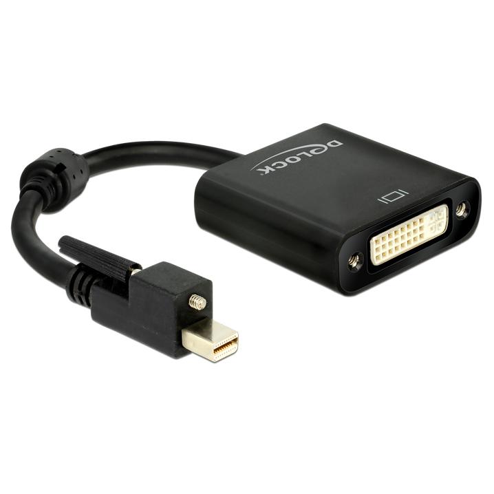 Delock Video Adapter - Mini DisplayPort Male to DVI-I Female - 25cm - Black