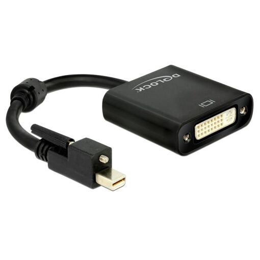 Delock Video Adapter - Mini DisplayPort Male to DVI-I Female - 25cm - Black