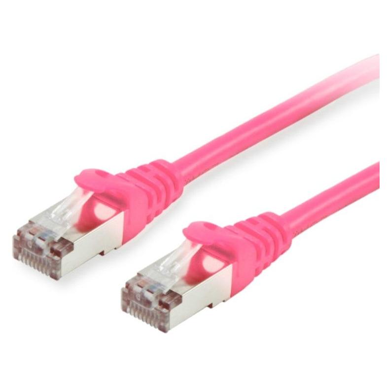 equip RJ-45 (M) to RJ-45 (M) Patch Cable - 1 m - Shielded Twisted Pair (SSTP) - CAT 6 - Halogen-free, Molded, Locking - Pink