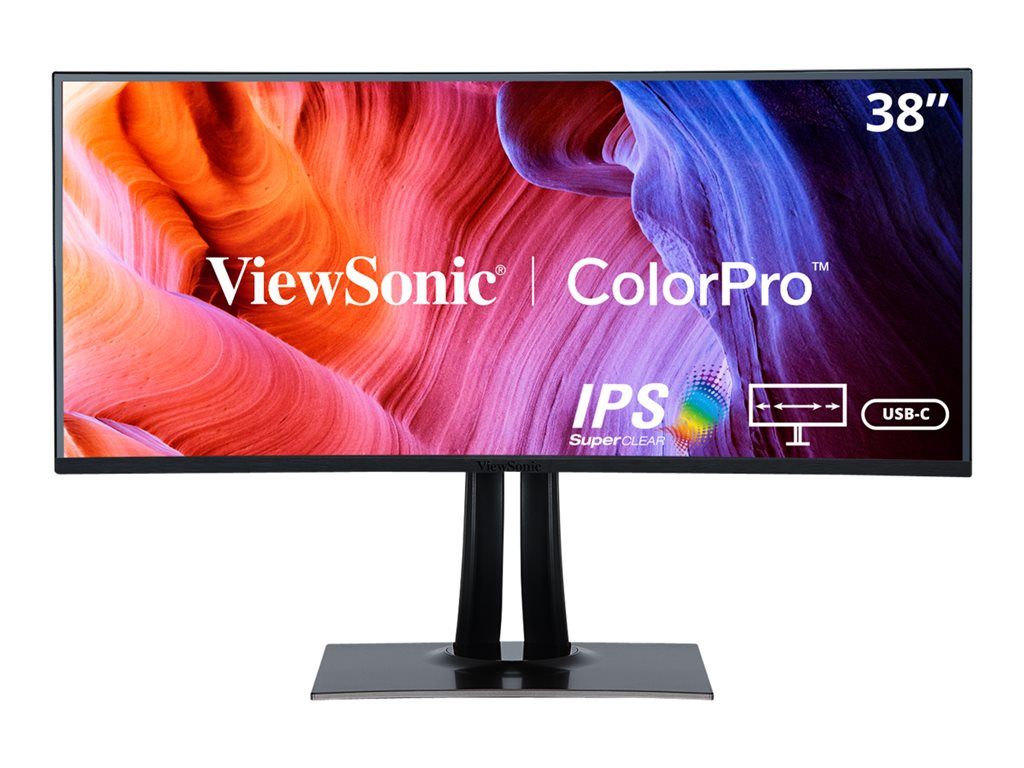 ViewSonic ColorPro VP3881a - 38-inch Curved LED Monitor with KVM Switch, WQHD+, 60Hz, IPS, HDR10