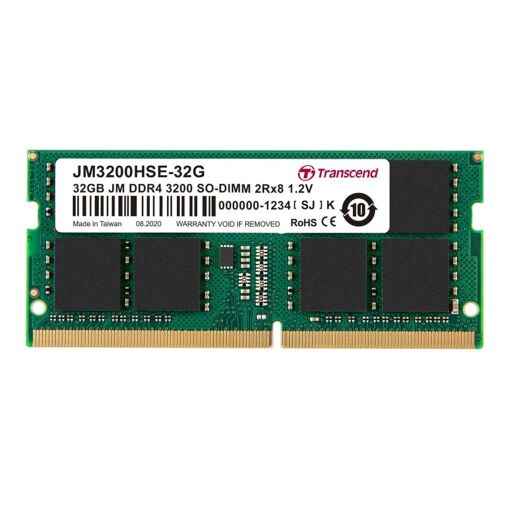Módulo Transcend JetRAM 32GB (288 pines DIMM, 4800MHz, CL40, 1.1V, ECC)
