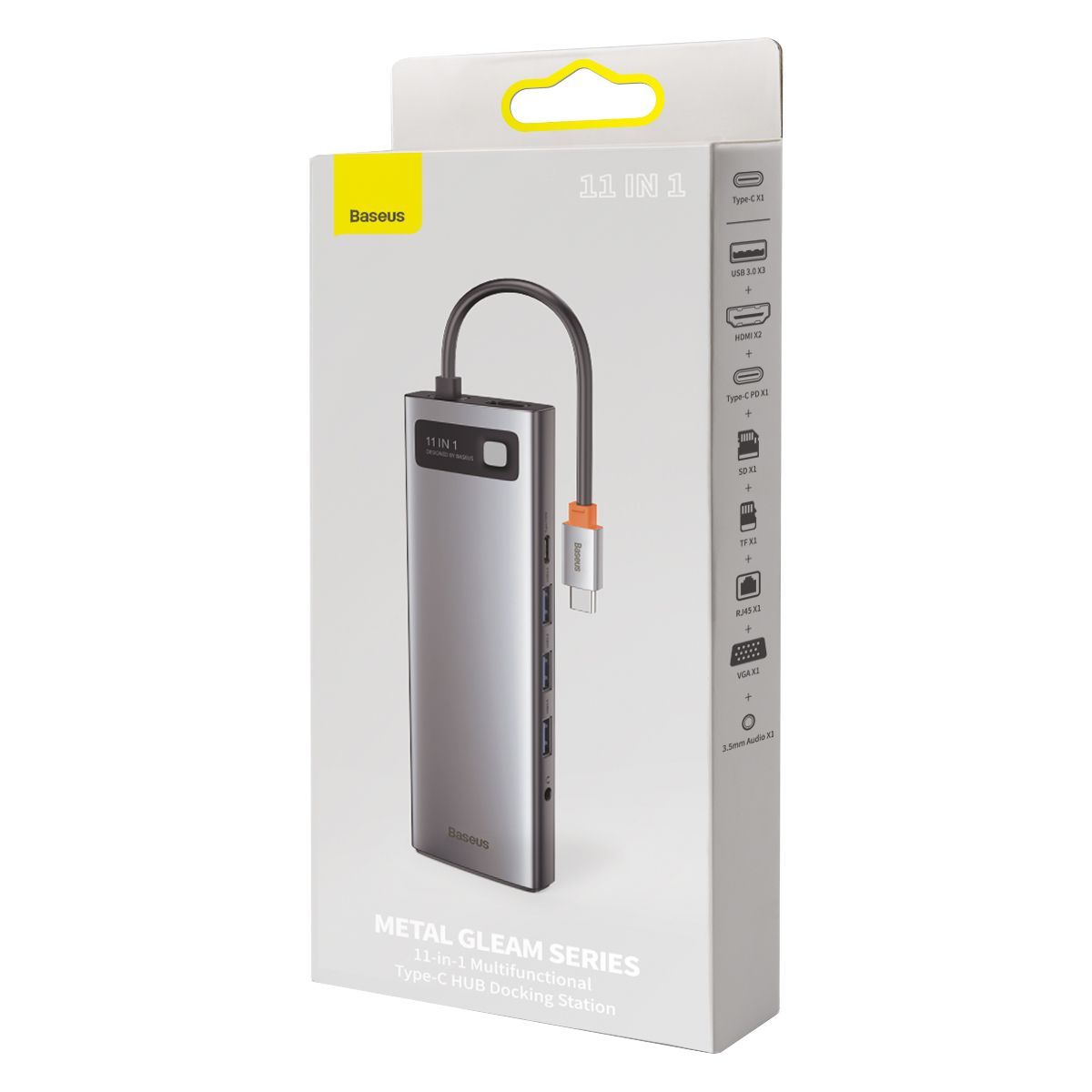 Baseus Metal Gleam 11-in-1 Hub (Type-C to 3x USB)
