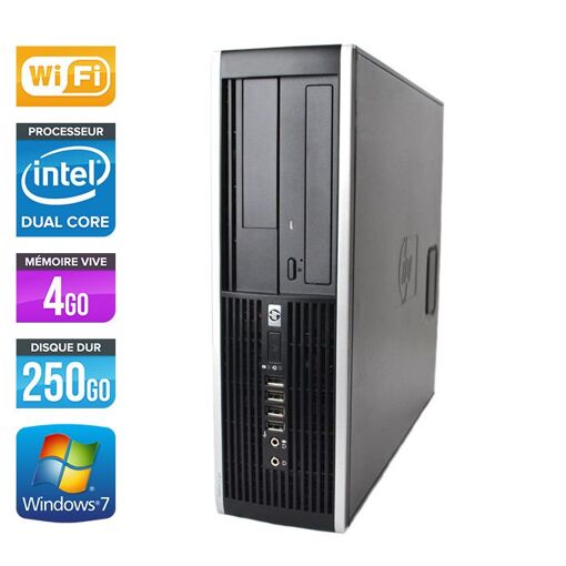 HP Elite 8300 SFF - Intel Pentium G870 / 3.10 GHz - 4GB RAM - HDD 250GB - DVD - Gigabit Ethernet - Wifi - Windows 7 Profesional