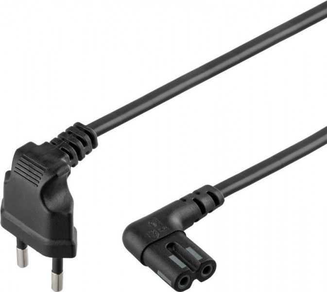 Goobay Bipolar Bent Power Cable 5m (Black)