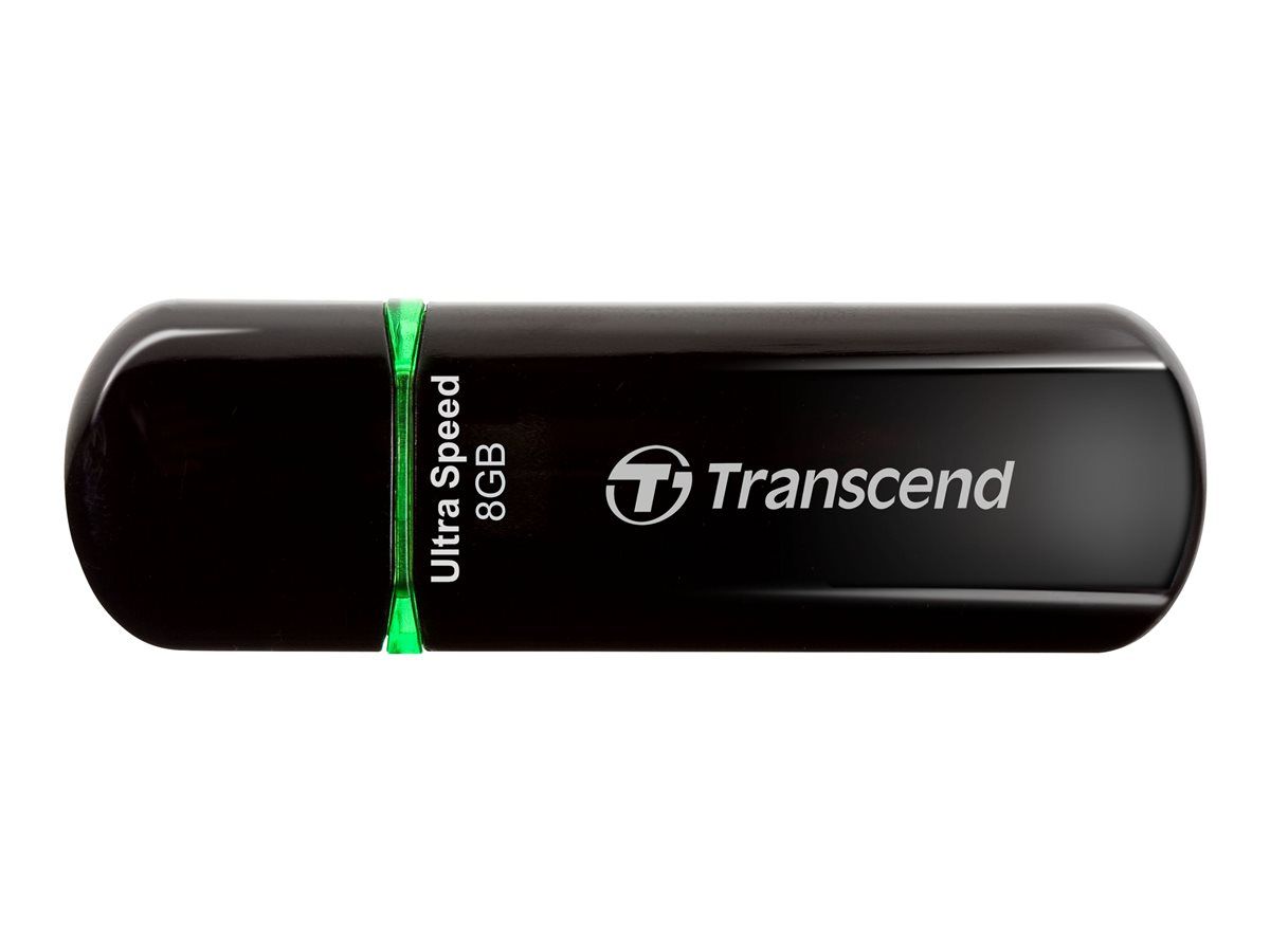 Transcend JetFlash 600 USB Flash Drive - 8GB - USB 2.0 - Blue
