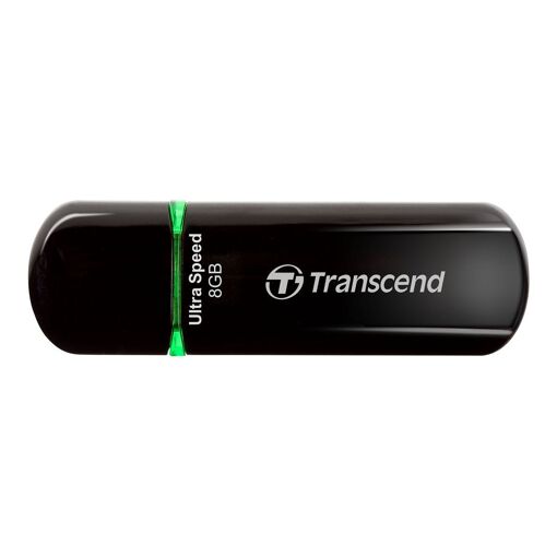 Transcend JetFlash 600 USB Flash Drive - 8GB - USB 2.0 - Blue