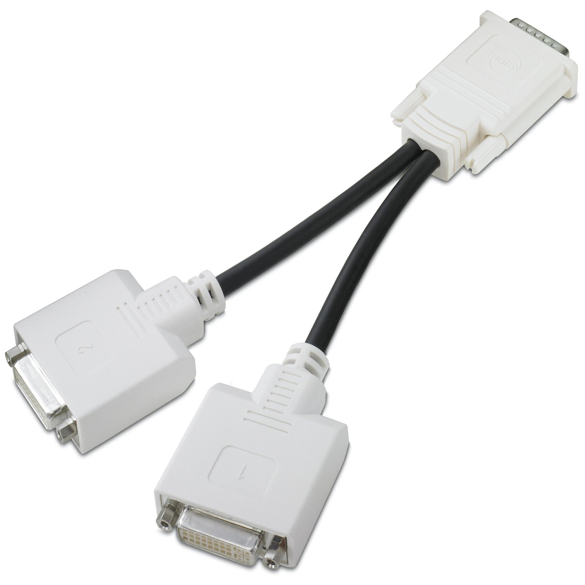 HP DMS59 DVI Dual-Head Display Connector, 2x DVI, White/Black