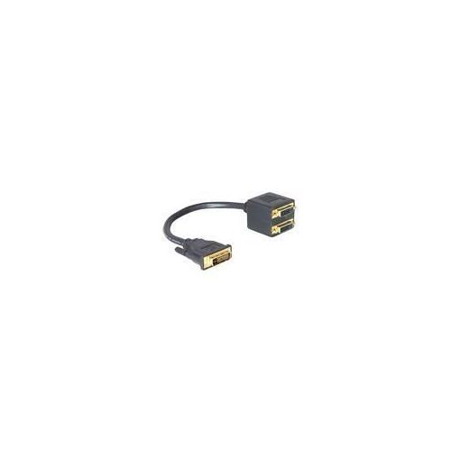 DeLock DVI Adapter, 0.2m, Black