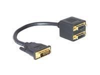 DeLock DVI Adapter, 0.2m, Black